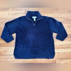 Jones New York Sport Women’s 1/4 Zip Navy Blue Pullover Sweater - Size M